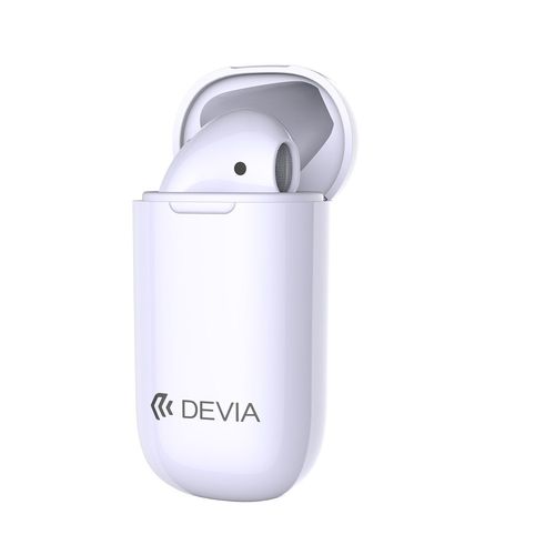 Słuchawka bluetooth Devia BT5.0 biała z etui ładującym na Arena.pl