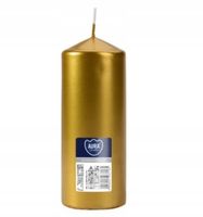Bispol świeca walec SW60/150-213 złoty metalik 15 cm