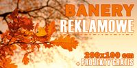 druk BANERÓW REKLAMOWYCH OCZKOWANE 200x100 cm PLANDEKA PROJEKT GRATIS