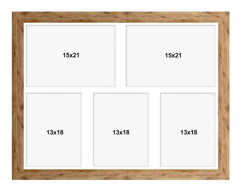 Ramka na 5 zdjęć Hekla 40x50x5 MDF galeria zdjęć naturalny 1szt. na Arena.pl