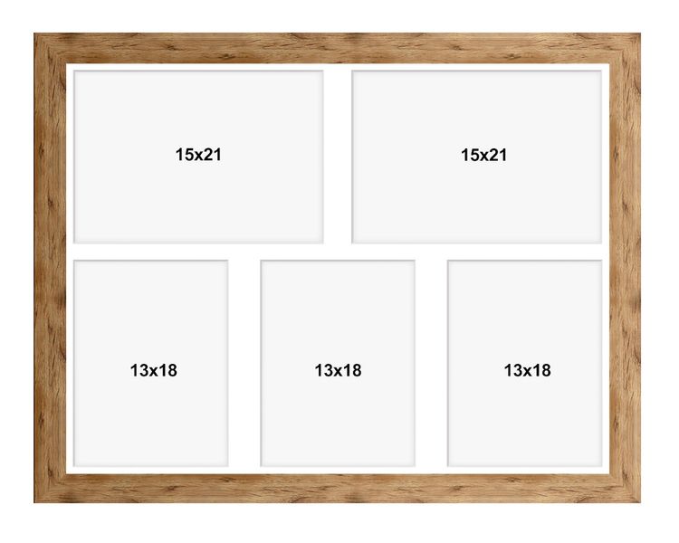Ramka na 5 zdjęć Hekla 40x50x5 MDF galeria zdjęć naturalny 1szt. zdjęcie 3