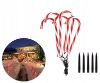 LAMPKI LED LASKA MIKOŁAJA CUKIERKI LIZAKI 5 SZT - 65CM