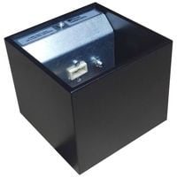 Kinkiet LAMPA ścienna Kubik T049C2Kh193 Cleoni metalowa OPRAWA kostka przyścienna czarna matowa