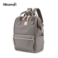 pojemny plecak miejski szkolny w szarym kolorze - himawari