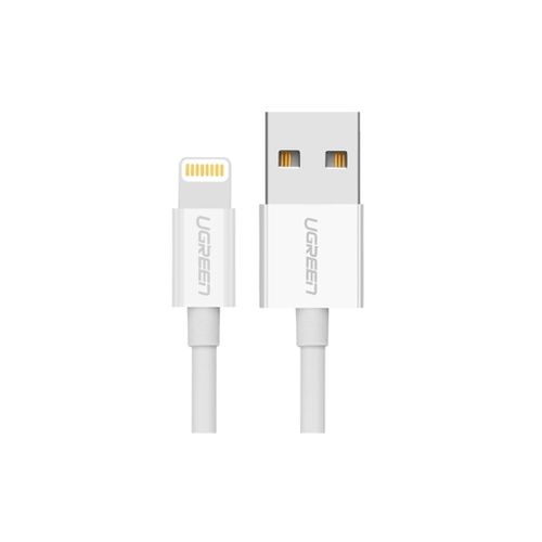 Niklowany kabel Lightning UGREEN MFi 2m (biały) na Arena.pl