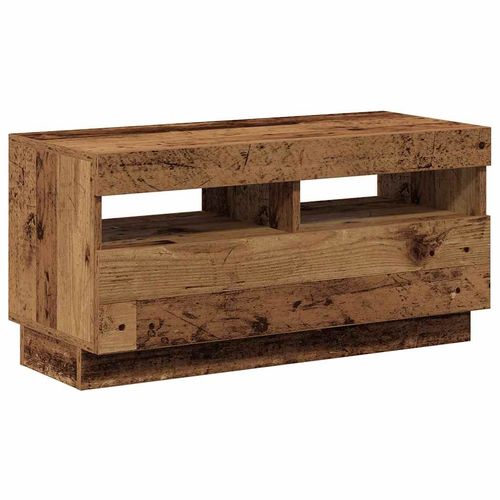 Szafka pod TV z oświetleniem LED, stare drewno, 80x35x40 cm na Arena.pl