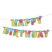 Baner urodzinowy girlanda Happy Birthday Klocki Lego 200 cm