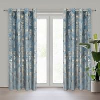 Zasłona na przelotkach z nadrukiem błyszczącym ARIA 135X250 niebieska