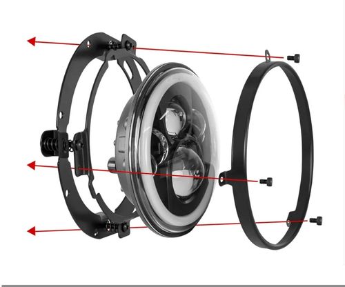 Wspornik 7” do reflektora LED – dla Jeepa, Harleya, Defendera na Arena.pl