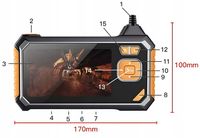 KAMERA INSPEKCYJNA ENDOSKOP 3M LCD HD 4,3" 8MM FULL HD 360° MICRO SD 64GB