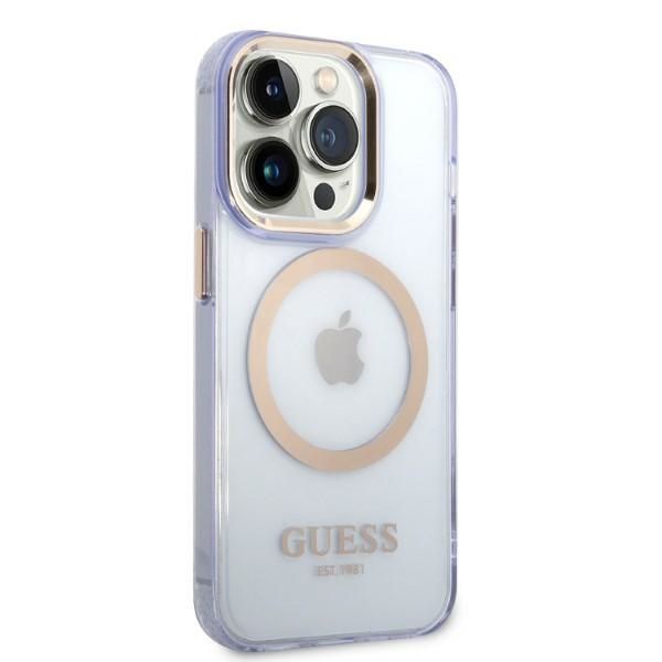 Etui Guess do iPhone 14 Pro, Fioletowy, MagSafe zdjęcie 4