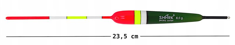 Spławik Przelotowy z BALSY SHARK 6,0 g / 23,5 cm zdjęcie 2