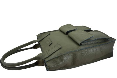 Torba shopper bag do pracy - Zielona na Arena.pl