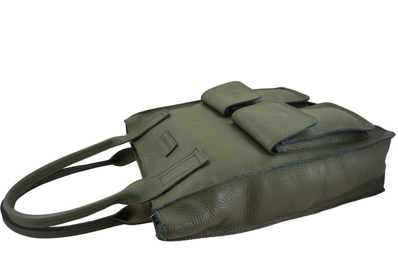 Torba shopper bag do pracy - Zielona zdjęcie 4