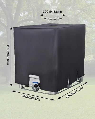 PLANDEKA OSŁONA NA MAUZER 1000L POKROWIEC ZBIORNIKA NA WODĘ 120x100 CZARNY na Arena.pl