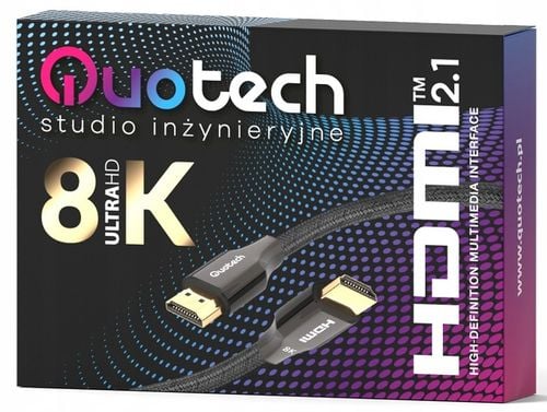 Kabel HDMI 2.1 8K Ultra High Speed QUOTECH 1.5m na Arena.pl