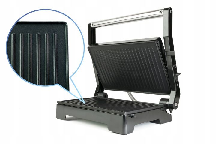 OPIEKACZ DO KANAPEK PANINI TOSTER ROZKŁADANY GRILL 2w1 NON-STICK Duży XXL zdjęcie 9
