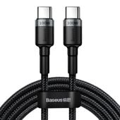 cafule nylonowy kabel przewód usb-c power delivery 2.0 100w 20v 5a 2m szary