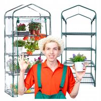 Mini Szklarnia Ogrodowa Mała Balkonowa 4 Półki Foliak Na Sadzonki Warzywa