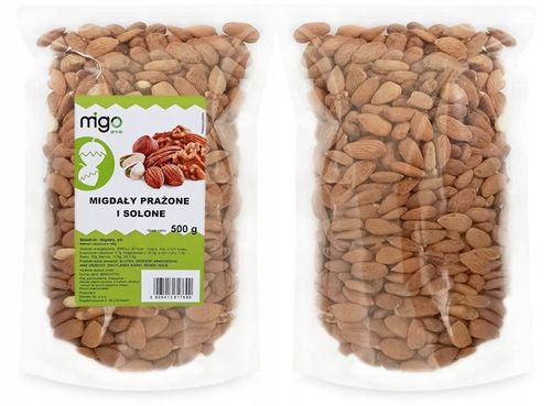 Migdały prażone solone nieblan. (500g) - MIGOgroup na Arena.pl