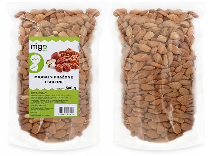 Migdały prażone solone nieblan. (500g) - MIGOgroup zdjęcie 2