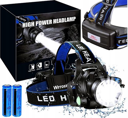 LATARKA CZOŁOWA CZOŁÓWKA LAMPKA 1 LED FUKCJA ZOOM Z ŁADOWARKAMI REGULOWANA na Arena.pl