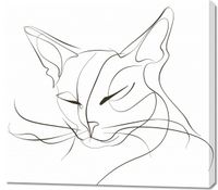 Obraz 100x90cm Linijny Kot