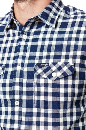 KOSZULA WRANGLER FLAP LIGHT INDIGO W5917OP4E M na Arena.pl