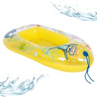 Łódka Basenowa Pompowana Sunclub 105x65 cm Ponton dla Dzieci Żółta Linka