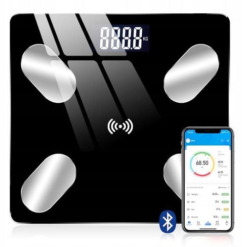 ANALITYCZNA WAGA ŁAZIENKOWA SMART 26w1 BMI+STOLNICA SILIKONOWA 40x50 na Arena.pl