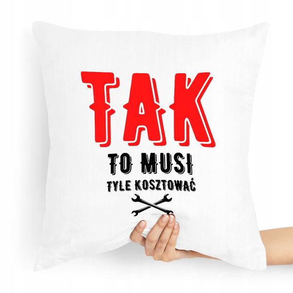 Poduszka Dla Mechanika To Musi Tyle Kosztować Z Nadrukiem Ze Zdjęciem zdjęcie 1