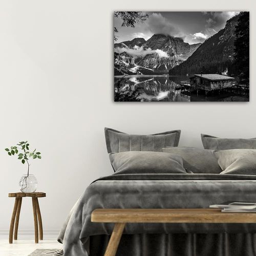 Deco Panel, Domek nad górskim jeziorem 2 90x60 na Arena.pl