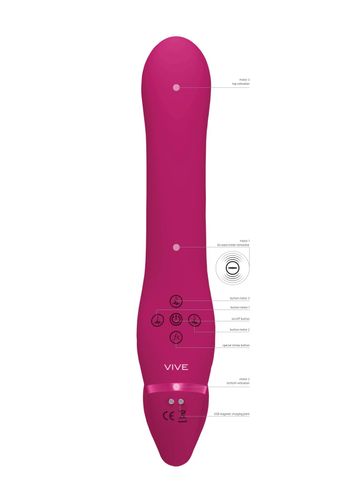 ai   dual vibrating & air wave tickler strapless strapon na Arena.pl