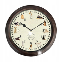 ZEGAR do salonu kuchni ODGŁOSY PSÓW vintage 30cm Zegar z Psami Psy Pieski