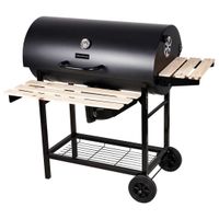 duży grill węglowy na kółkach z półkami klausberg kb-9033