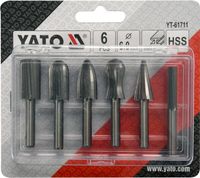 frezy trzpieniiowe do metalu fi 6mm 6 szt. - yt-61711