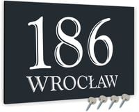 TABLICZKA ADRESOWA ANTRACYT Numer domu 40x30 ALU