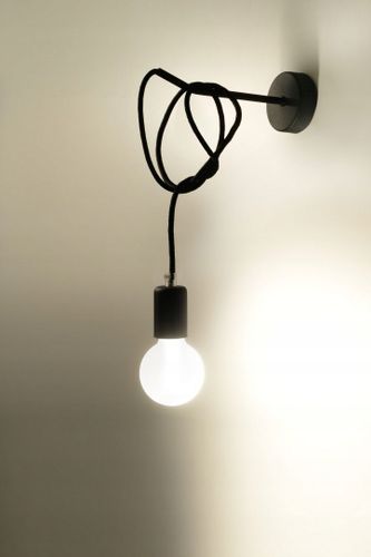 LOFT Kinkiet ŚCIENNY EDISON Czarny na Arena.pl