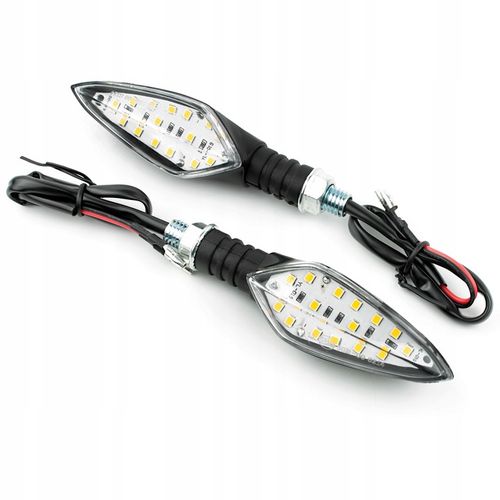 Kierunkowskazy LED 15 diod M10 homologacja czarne na Arena.pl
