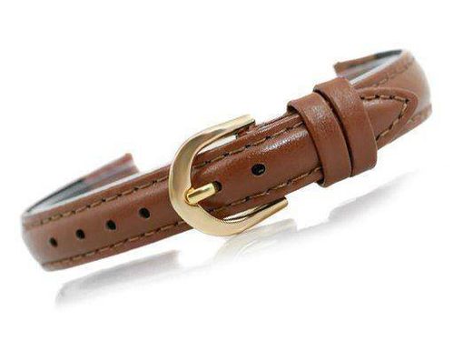 Pasek do zegarka - Skóra 12 mm - Jasny brąz na Arena.pl