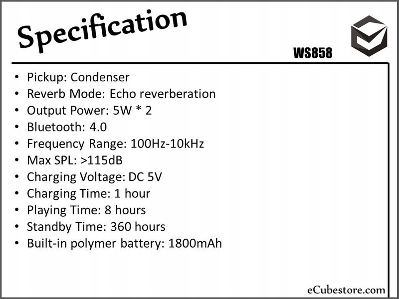 Bezprzewodowy mikrofon karaoke WS858 5 kolorow Wwa zdjęcie 16