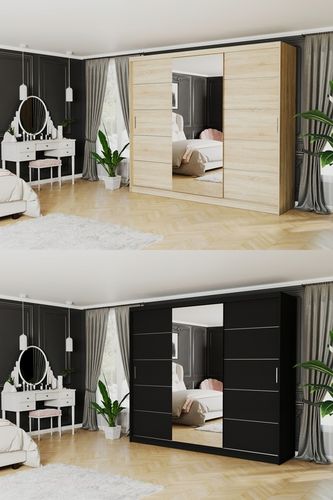 Szafa przesuwna Norvio I 250 cm z lustrem na Arena.pl