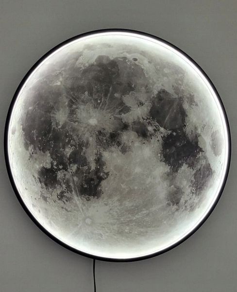 Plafon Lampa Led Księżyc 40 cm - Moon 3D - pilot zdjęcie 6