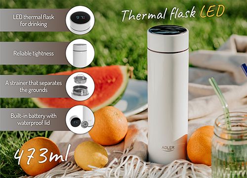 KUBEK TERMICZNY TERMOS Wyświetlacz LED z Temp Dotyk na KAWĘ HERBATĘ BPAFree na Arena.pl