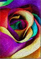 100 70CM OBRAZ PŁÓTNO RÓŻA STYLU VAN GOGH PŁÓTNO RAMA