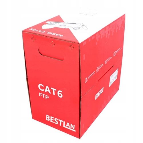 Kabel sieciowy LAN Skrętka komputerowa wewnętrzna FTP CAT 6 CCA HQ 305m na Arena.pl