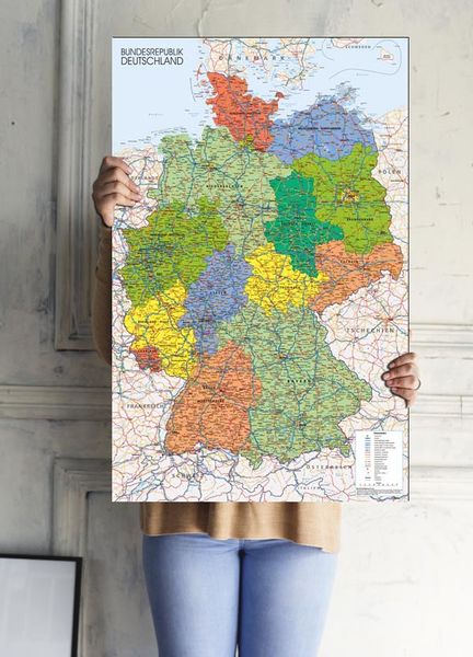 Mapa Niemiec - plakat 61x91,5 cm zdjęcie 3