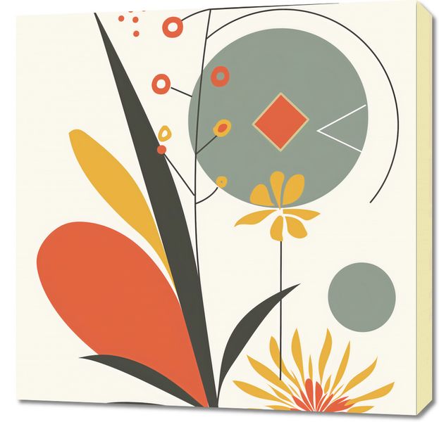 Obraz 70x70cm Geometryczny Ogród zdjęcie 1