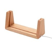 Drewniana podstawa w kształcie U do lampki LED - 14 cm