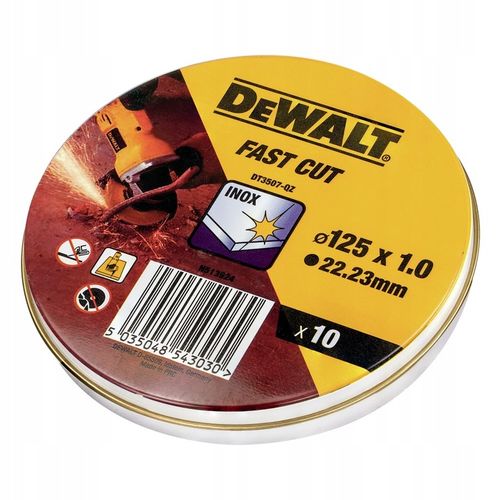 DEWALT Tarcza do cięcia stali metalu aluminium INOX 125mm DT3507 10 na Arena.pl